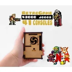 Imagem de RetroGame Mdf + de 68 Mil Jogos +  2 ctrl s fio